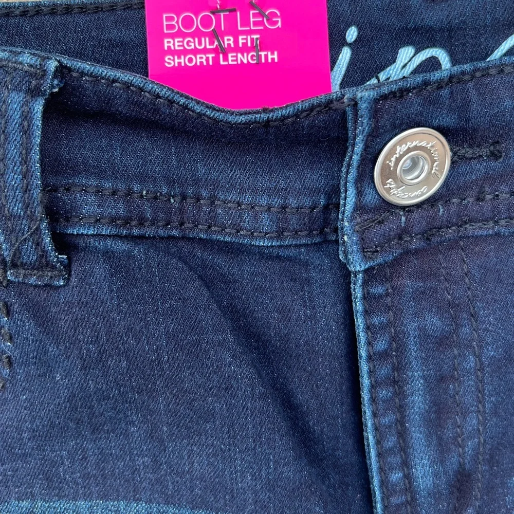 Boot Cut Short Sleek Tailored Fit Through Hip & Thighs Regular Fit Jeans by INC
